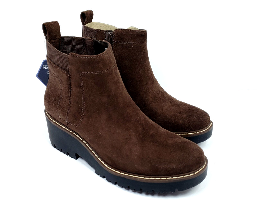 Sonoma Goods For Life Hadley Womens Size 7.5 Brown Zip Chunky Ankle Bootie Boots